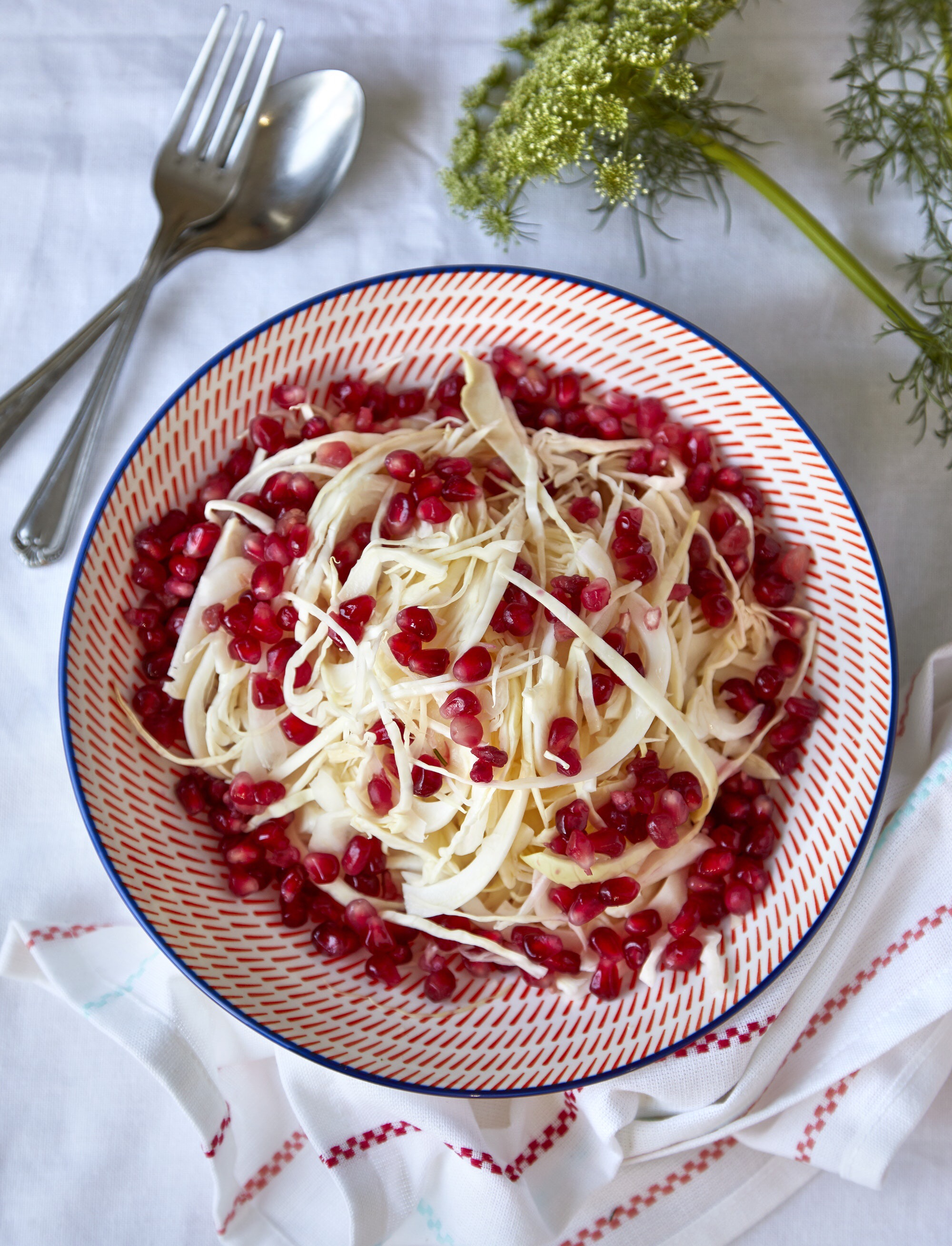 Pomegranates and Cabbage Salad