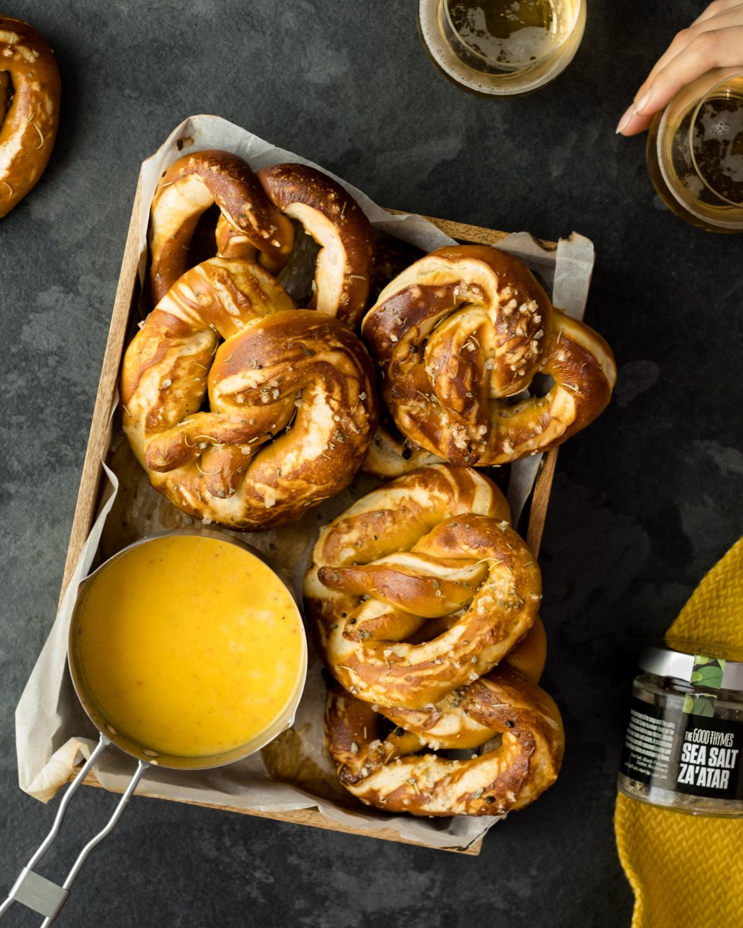 Soft Zaatar Pretzels